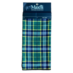 Maxflix NEW Vintage Collection Green Plaid Golf Towel